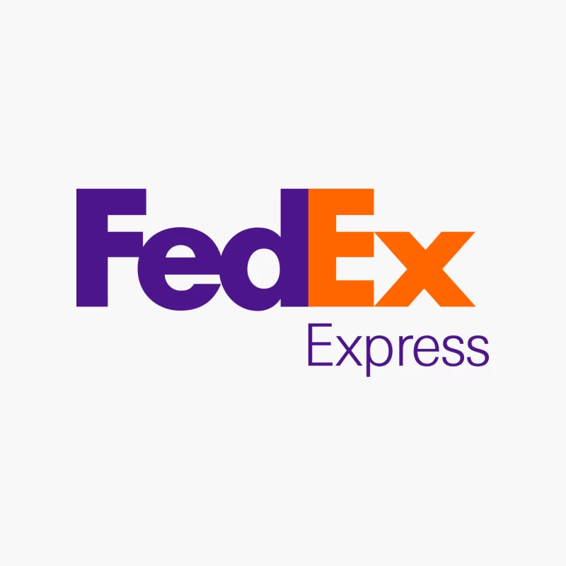 FedEx Express Corporate Logo Design in Purple and Orange Cotton Tote Bag