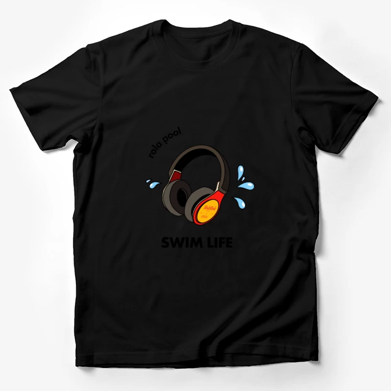 Retro Kopfhörer mit Spritzern Herren T-Shirt