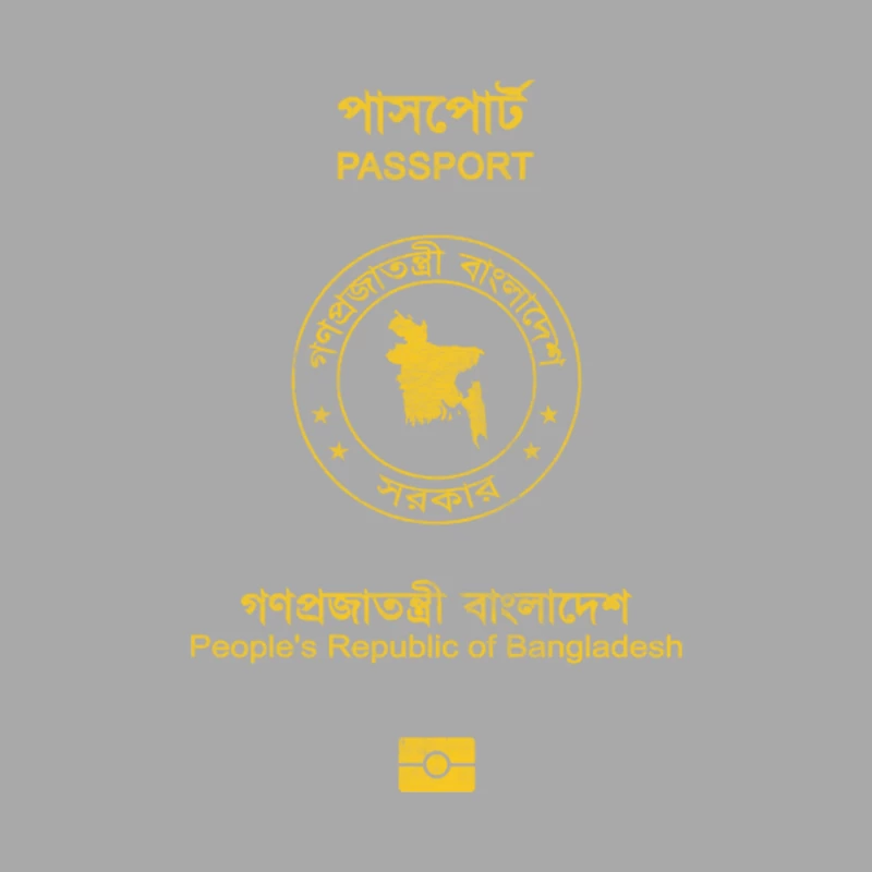 Bangladesh  Vintage Look Passport Design Female Pullover Hoodie