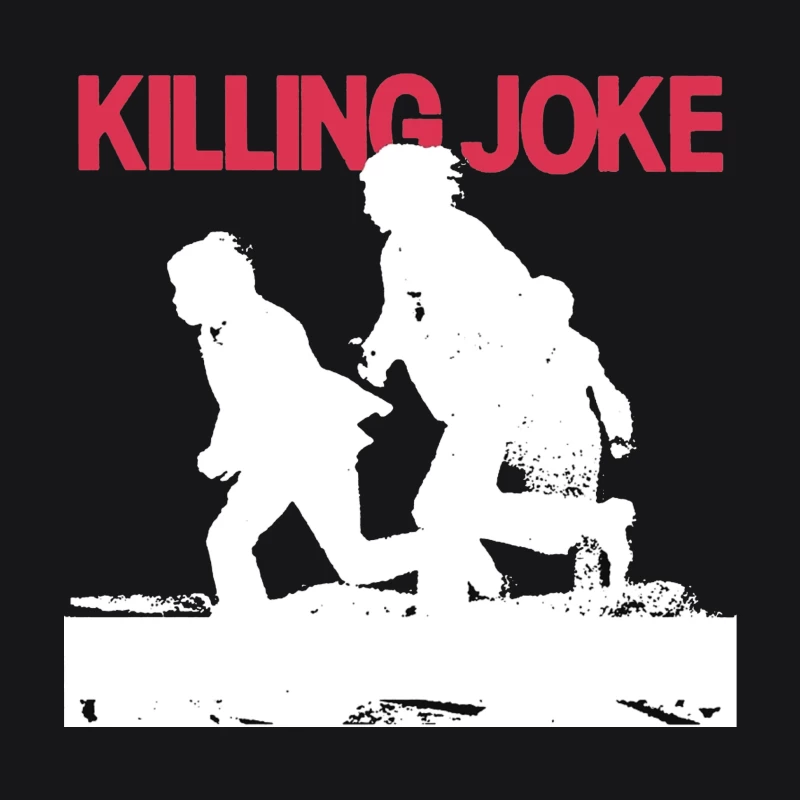 Killing Joke Post-Punk Album Cover with White Silhouettes Male Pullover Hoodie