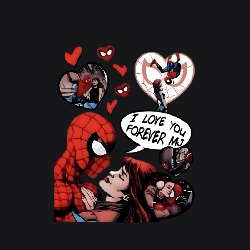 Amour entre Spider-Man et MJ dans les Comics Homme Sweat à capuche
