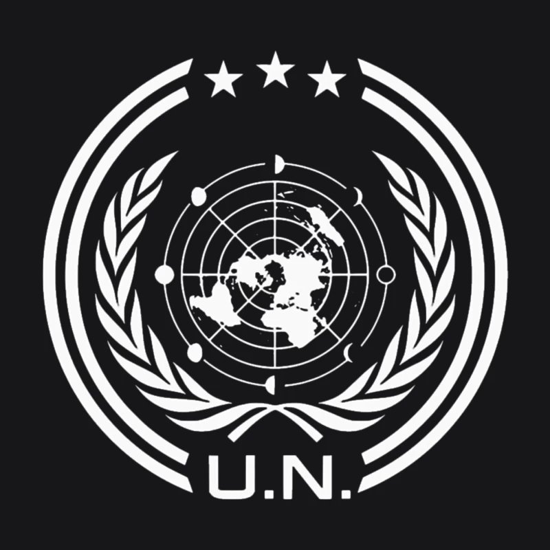 UN Logo Retro Male Pullover Hoodie