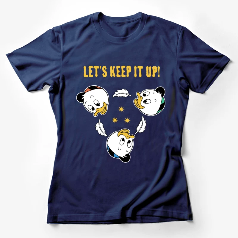 Motivationsdesign mit Zeichentrickfiguren Damen T-Shirt