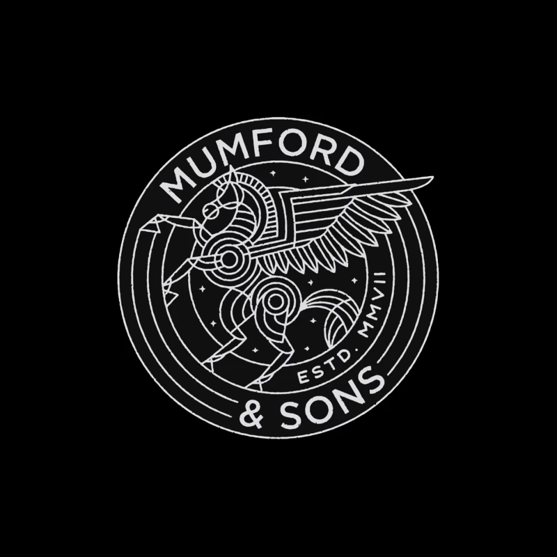 Mumford & Sons Geometric Pegasus Band Logo Mouse Pad