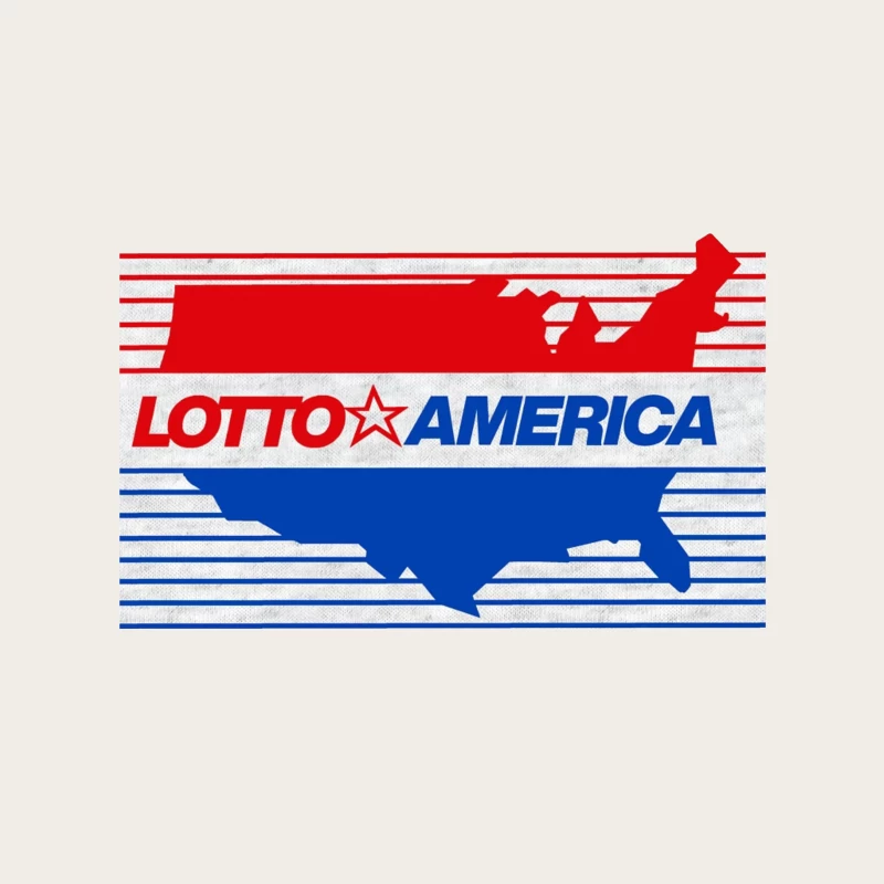 Lotto America Patriotic Logo Design with USA Map Bucket Hat