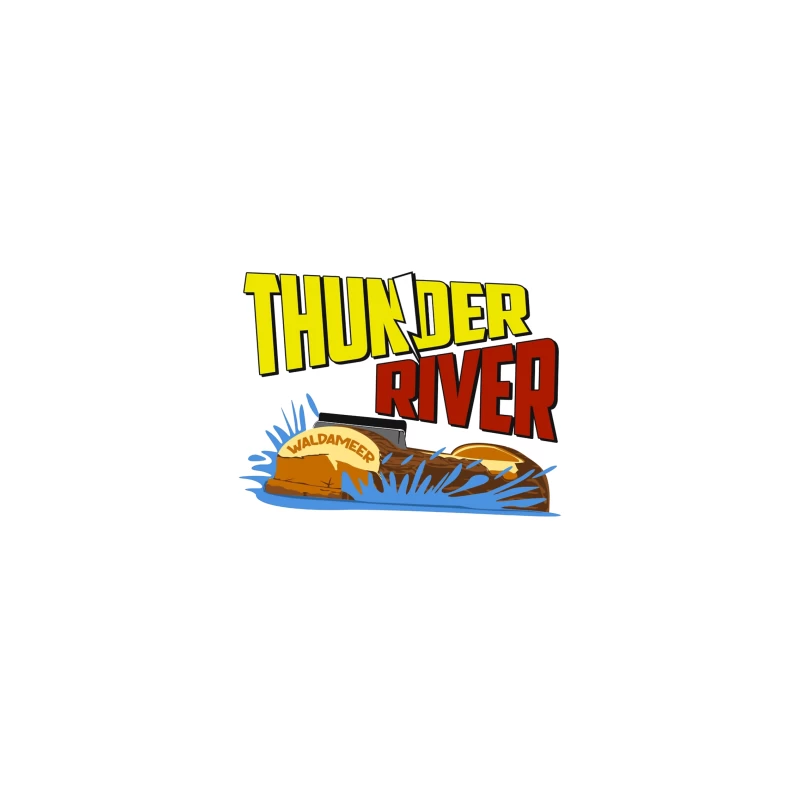 Thunder River Water Ride Logo at Waldameer Park iPhone Case