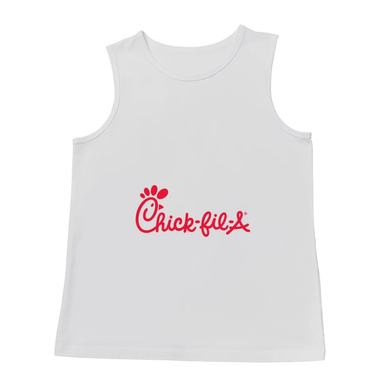 Chick-fil-A Restaurant Chain Logo in Red Male Tank Top