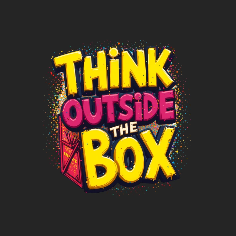 Think Outside the Box Design Male Pullover Sweatshirt