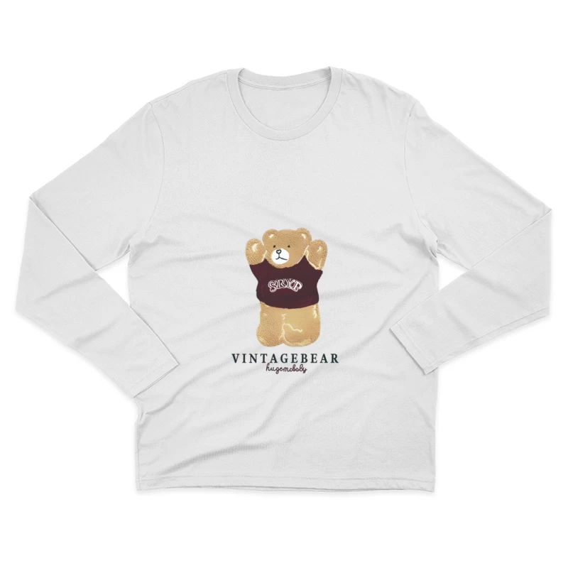 Graphique d'Ours Vintage avec Sweat Homme Manches Longues T-Shirt