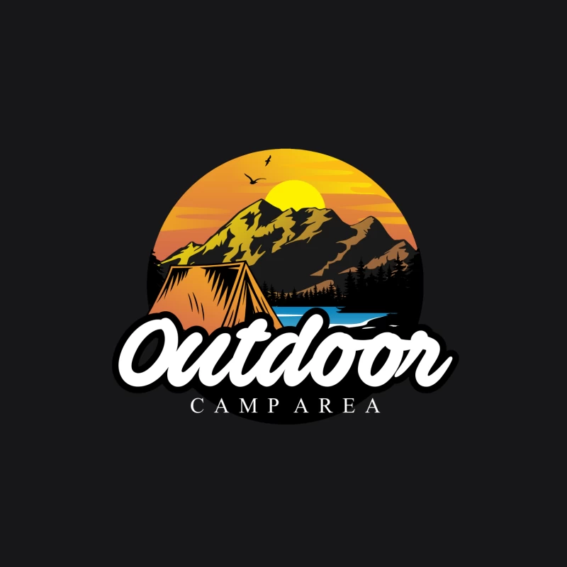 Campingplatz im Freien mit Zelten und Sonnenuntergang Herren Pullover Hoodie