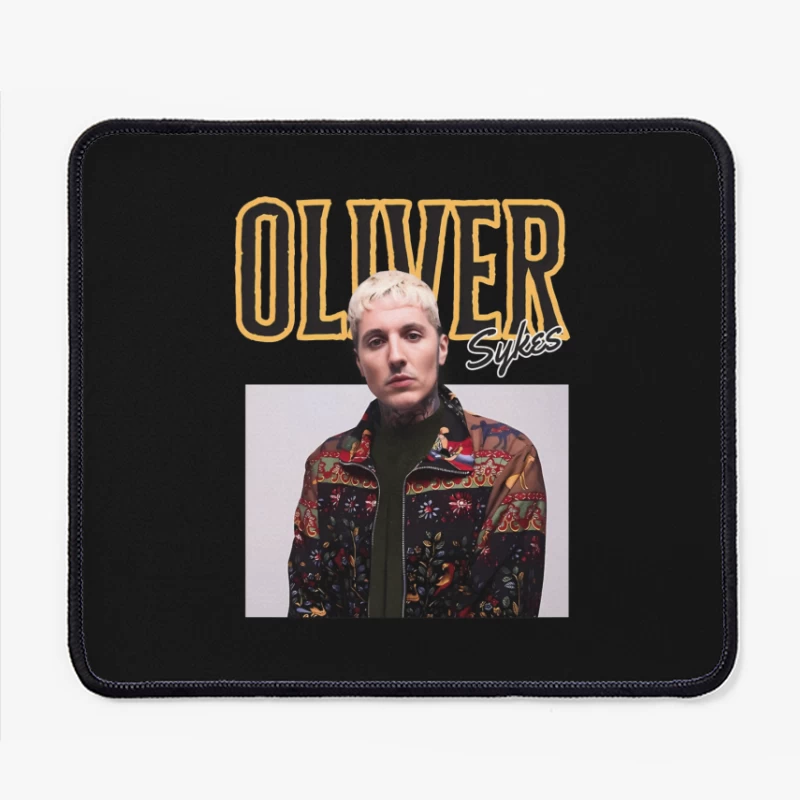 Alternative Fashion Portrait in Embroidered Floral Jacket Mouse Pad