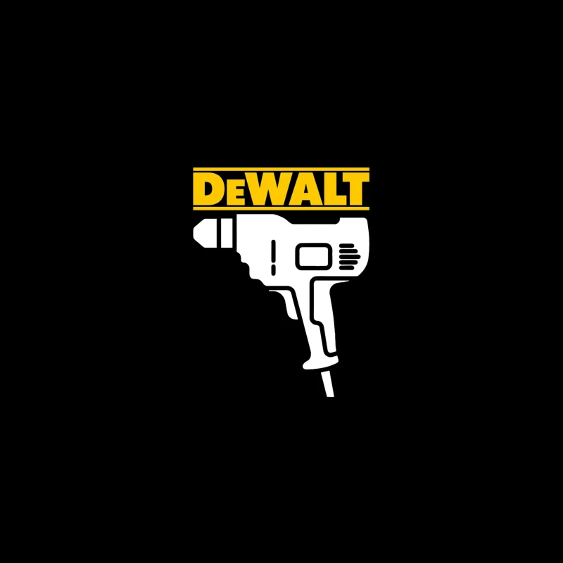 DeWalt Power Tool Drill Silhouette Design iPhone Case