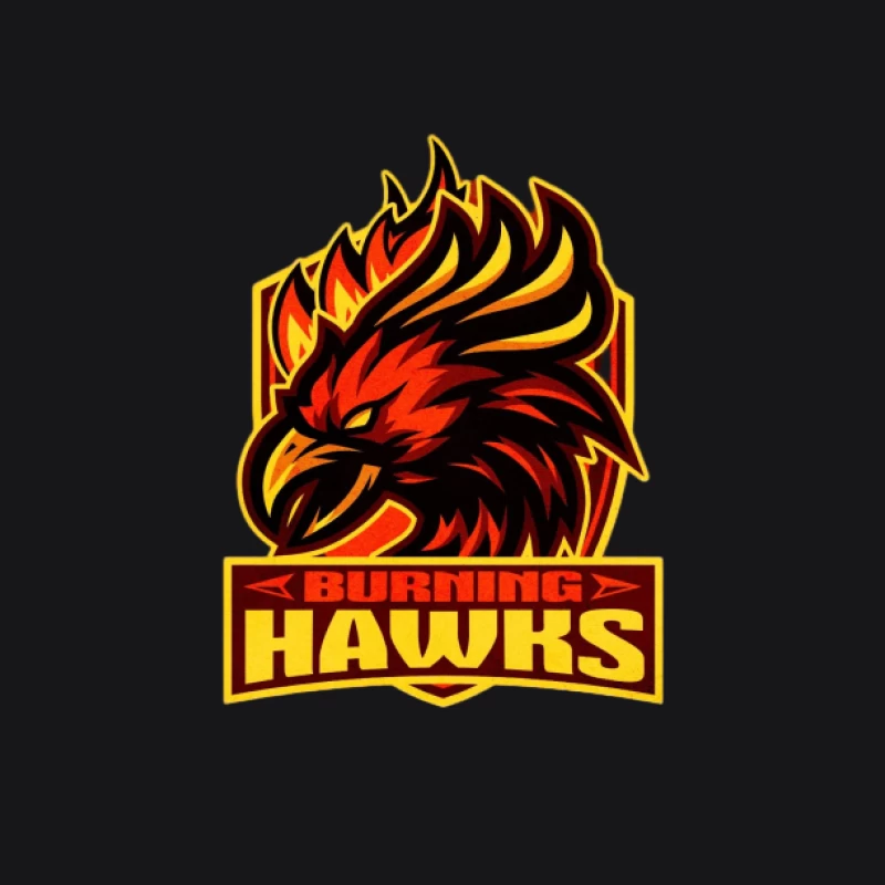 Logo de Burning Hawks en Feu Femme Sweat à capuche