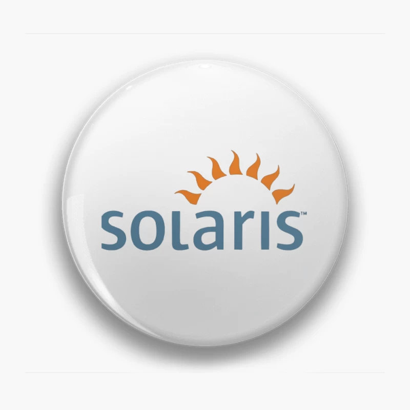 Solaris Operating System Logo with Sun Symbol Pin