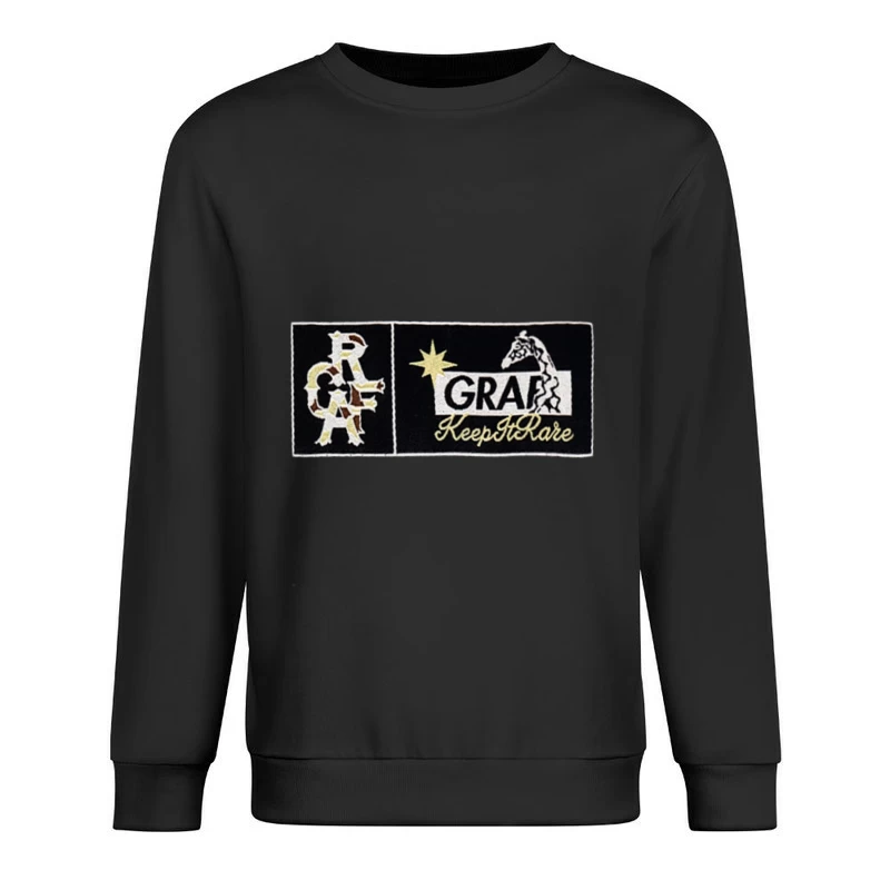 Grafik Design mit Giraffe und Stern Herren Pullover Sweatshirt