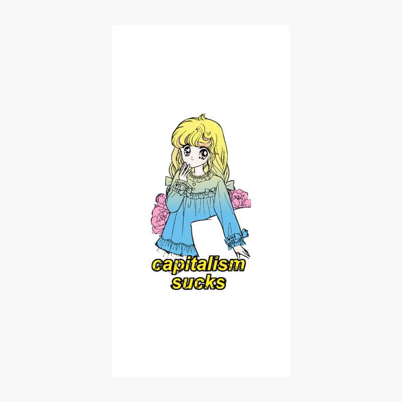 Capitalism Sucks  Kawaii Meme Design iPhone Case