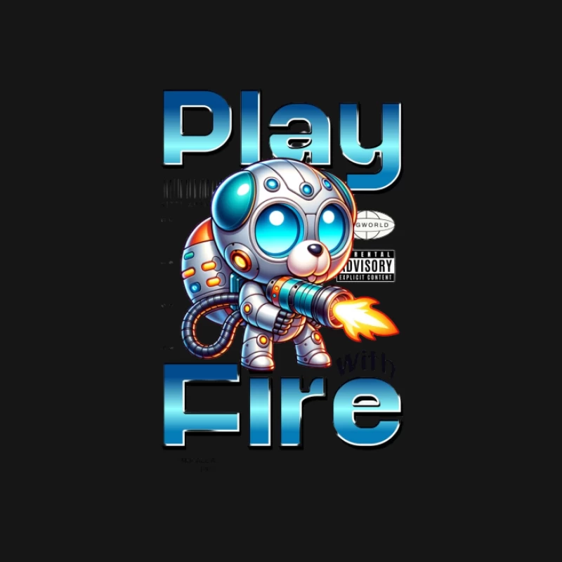 Roboter-Hund mit Flammenwerfer Herren Langarm T-Shirt