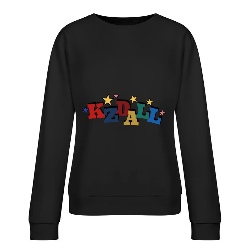 Bunter KZDAL-Text mit Sternen Damen Pullover Sweatshirt
