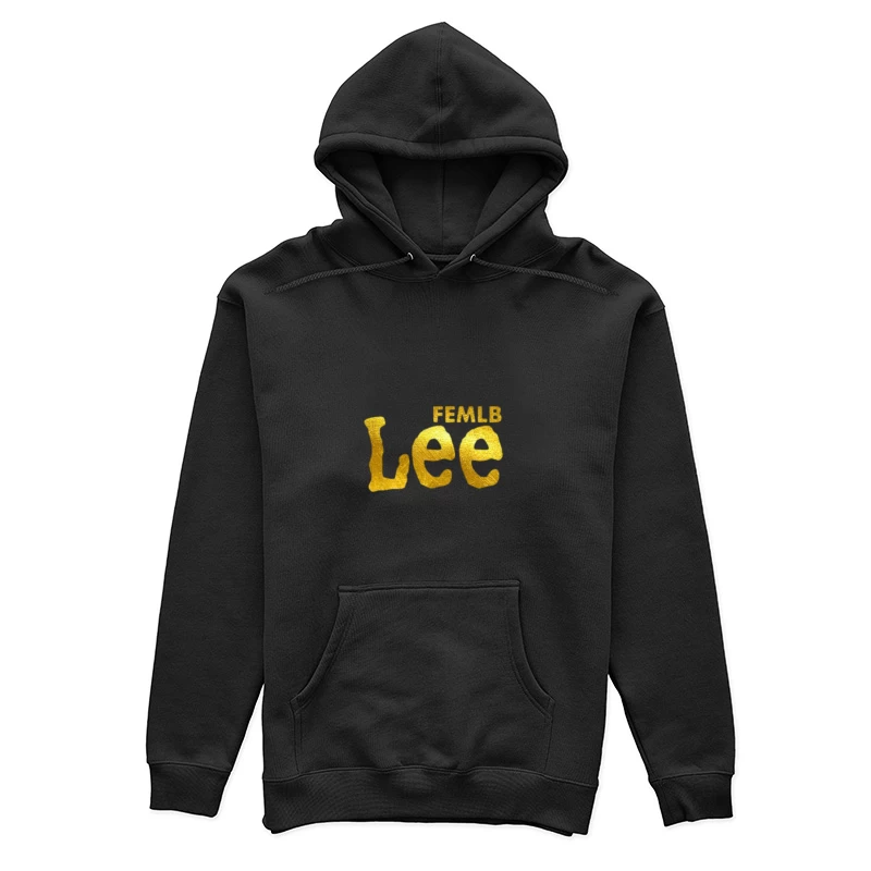 Goldener Schriftzug auf Schwarz Damen Pullover Hoodie