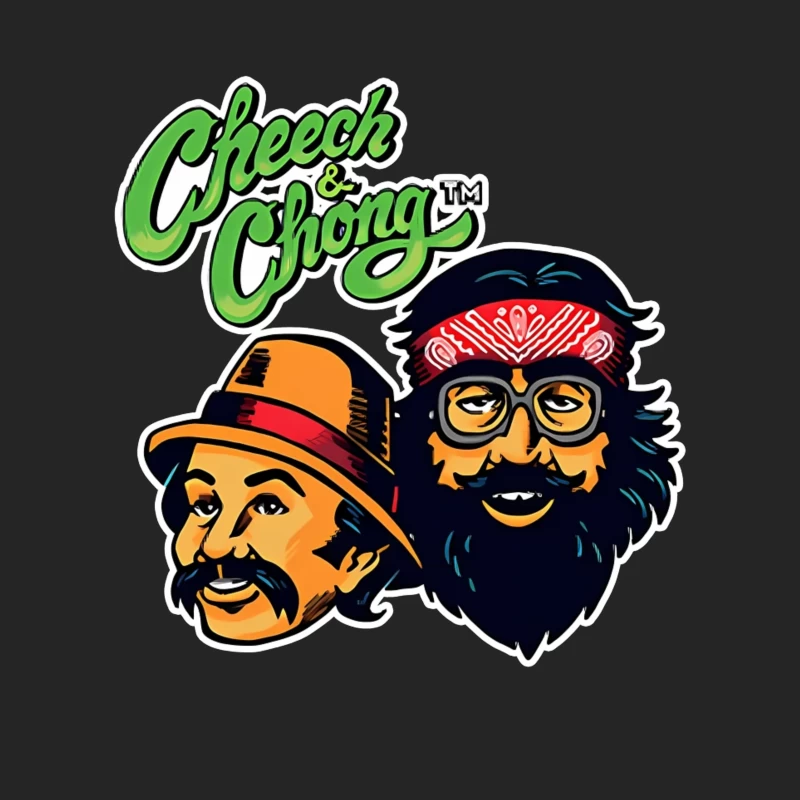 Cheech & Chong Retro Cartoon Logo Design Male Pullover Sweatshirt