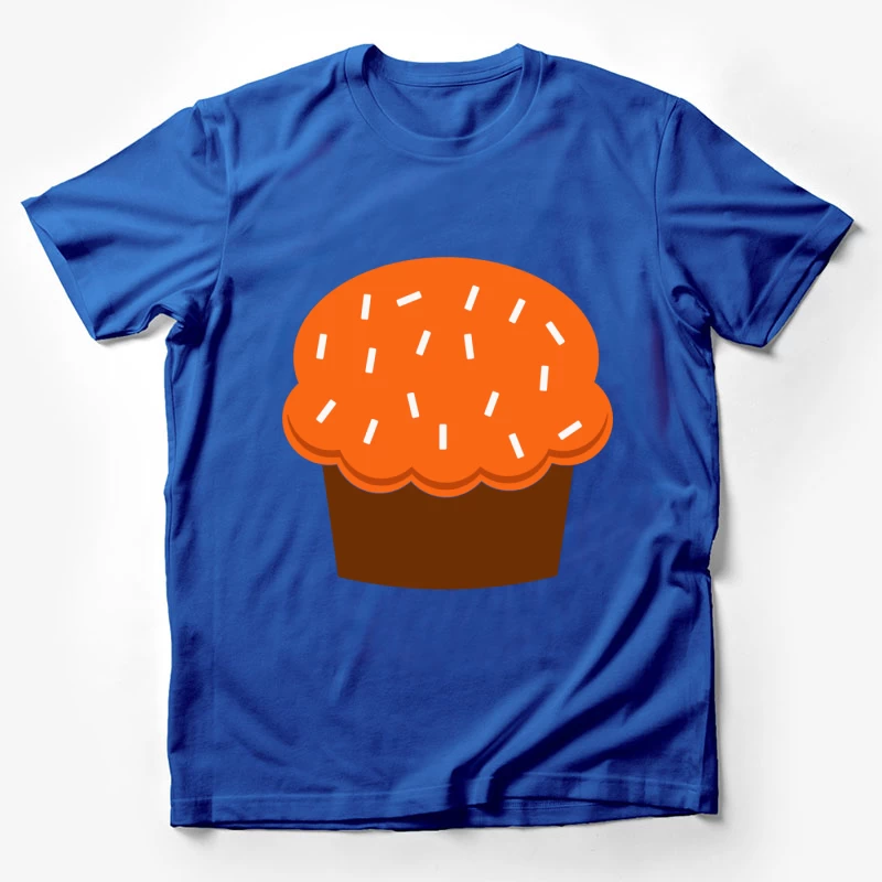 Cupcake arrosé avec glaçage orange Homme T-Shirt