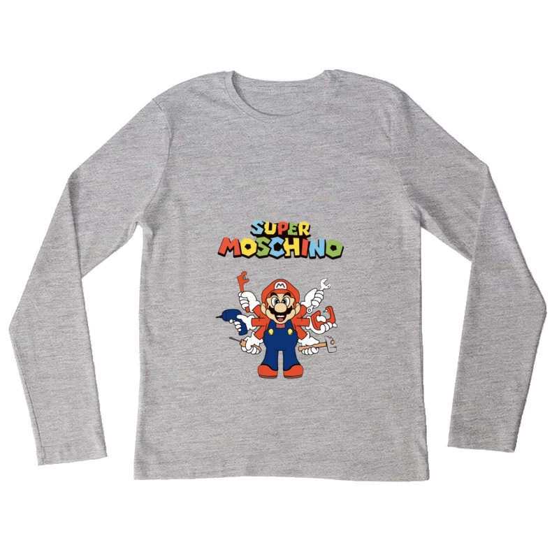 Super Mario et Moschino Femme Manches Longues T-Shirt