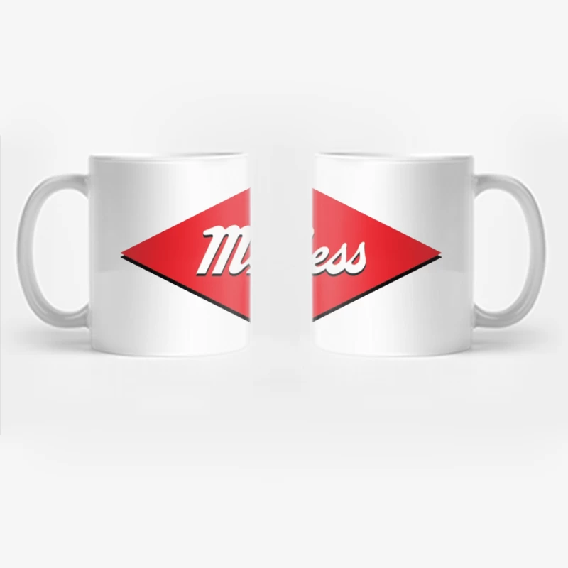 Vintage McNess Diamond Logo in Red and White Coffee Mug