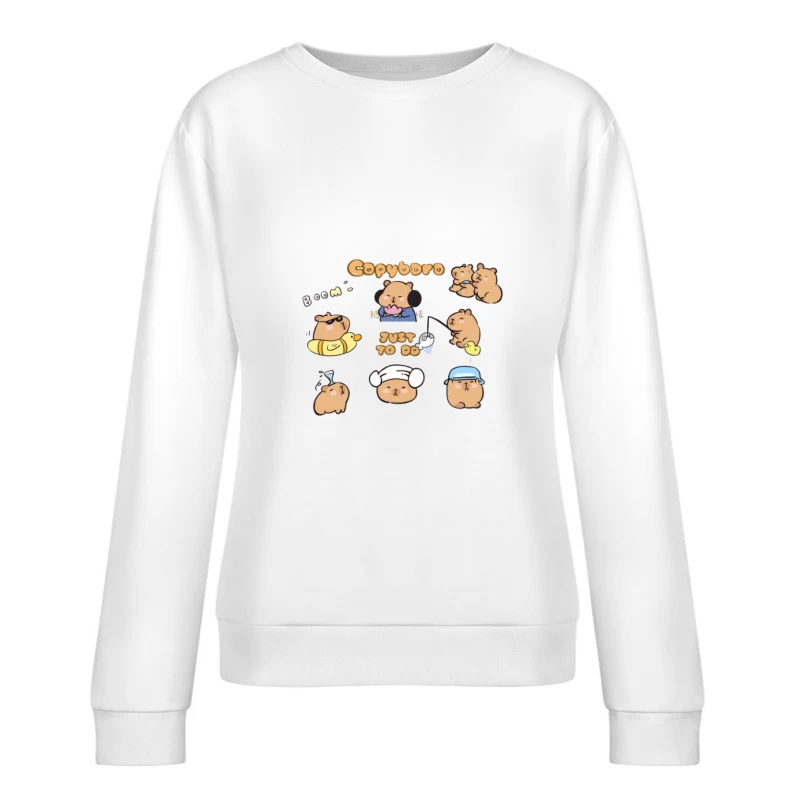 Illustrations de Capybara mignonnes Femme Sweat-shirt à enfiler
