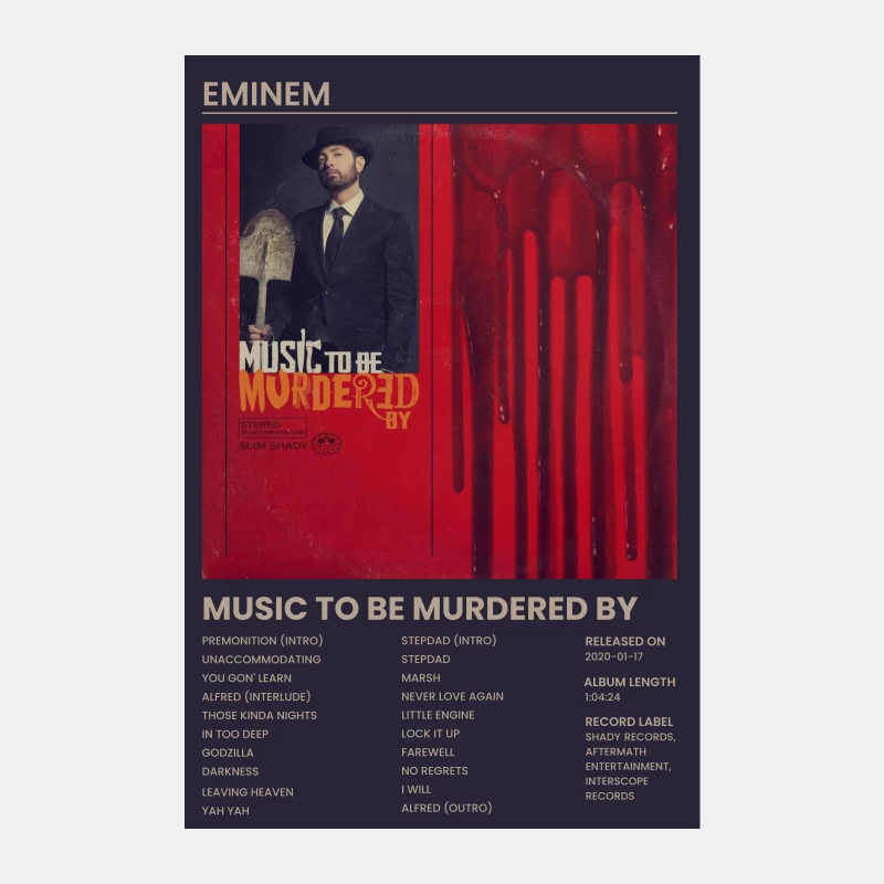 Eminem's "Music to be Murdered By" Album Cover and Track List Male Tank Top