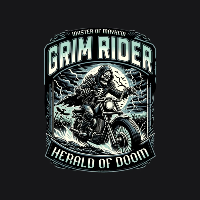 Grimmiger Reiter auf einer Motorradfahrt Damen Pullover Hoodie