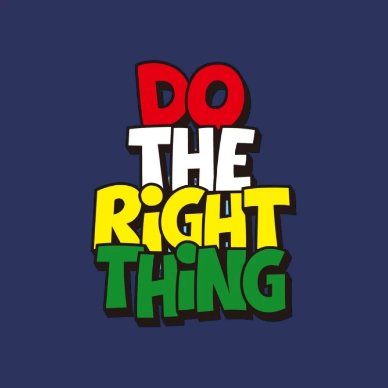 Do The Right Thing Slogan Design Herren T-Shirt