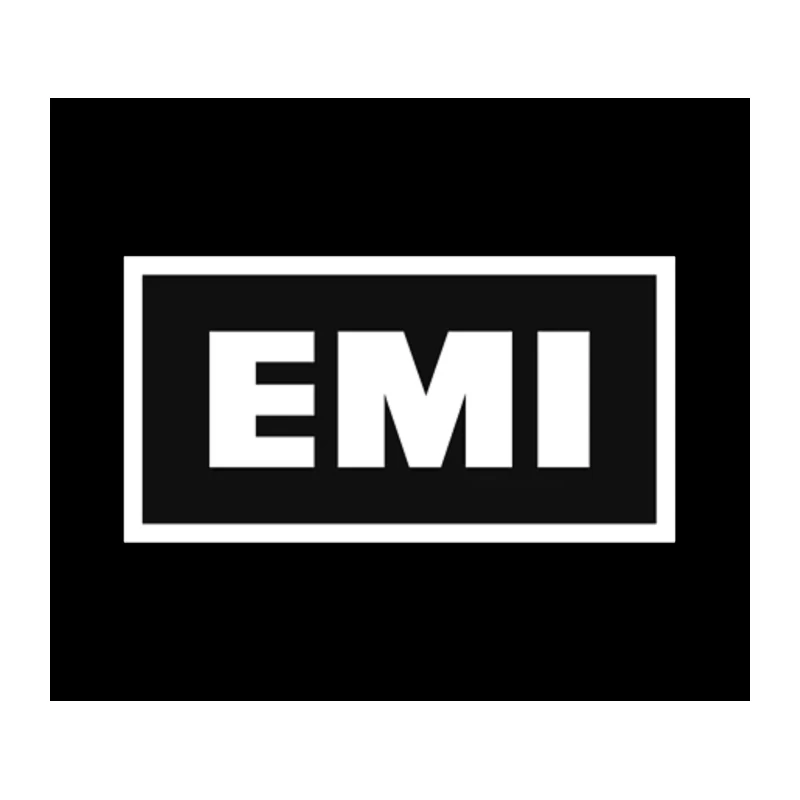 EMI: Iconic Music Industry Logo in Black and White Tapestry