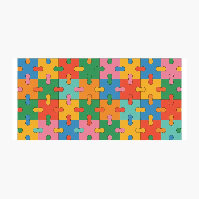 Colorful Abstract Jigsaw Puzzle Pattern Coffee Mug