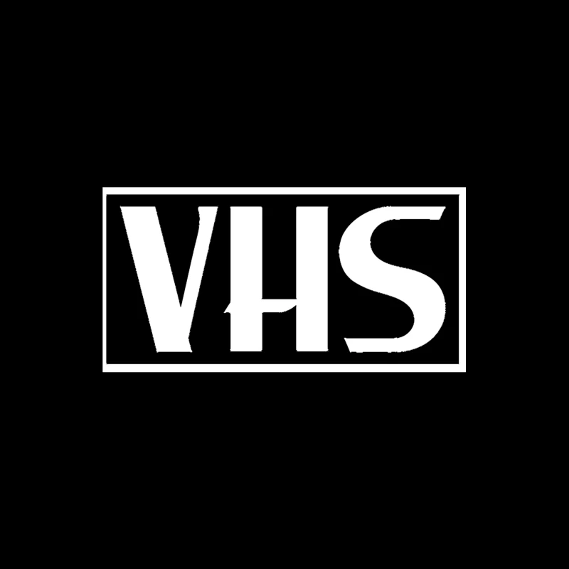 VHS Typography Outline Design Tapestry