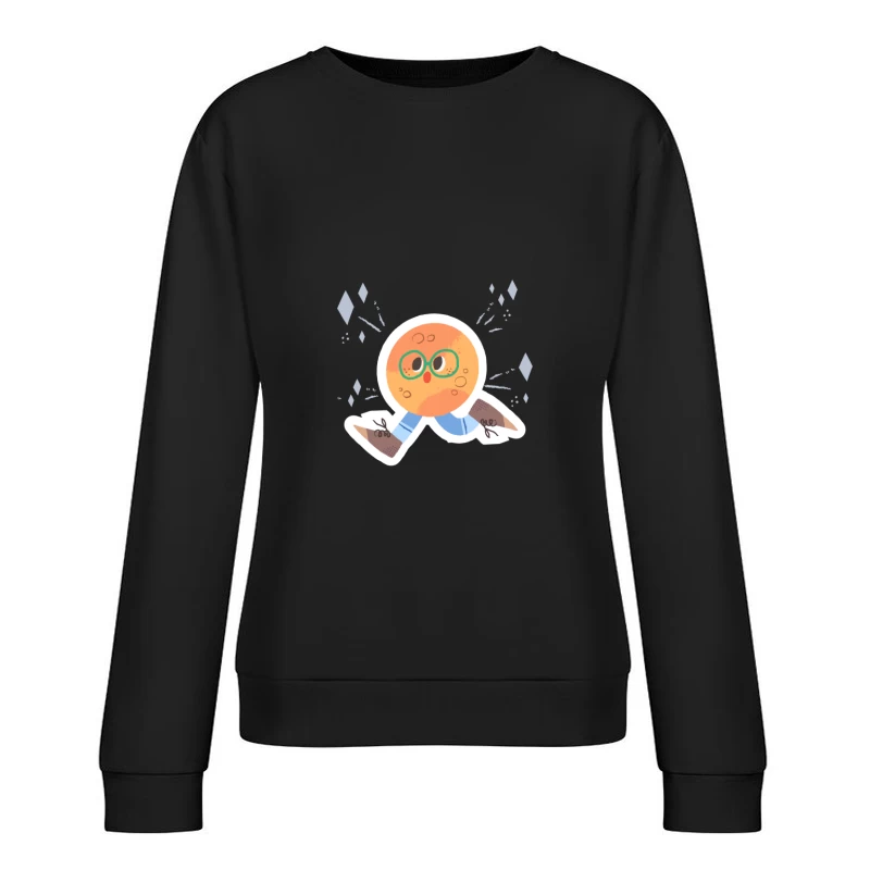 Lustiger Keks mit Brille Damen Pullover Sweatshirt