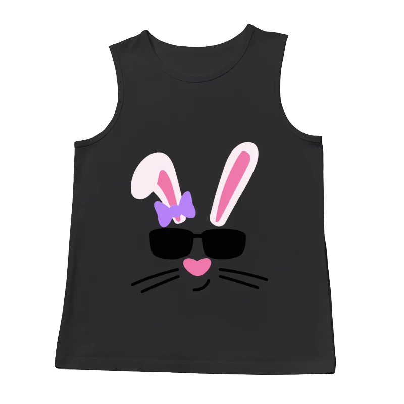 Visage de lapin avec lunettes et nœud Homme Débardeur