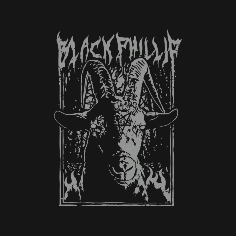 Demonic Black Metal Album Cover with Goat Skull Mouse Pad