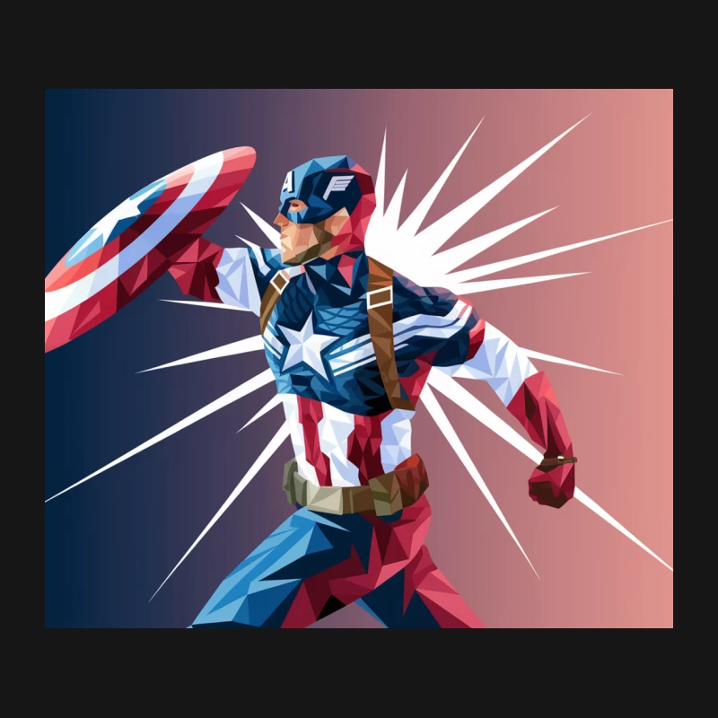 Captain America wielding a shield Mouse Pad