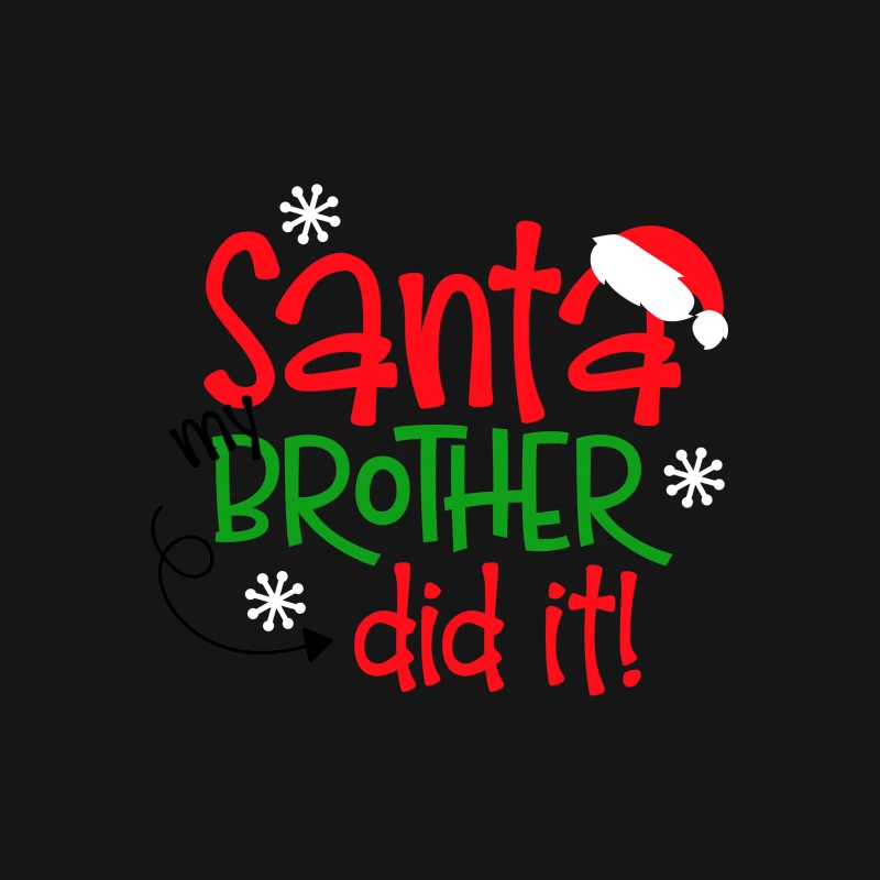 Message humoristique de Noël avec Santa et frère Femme T-Shirt