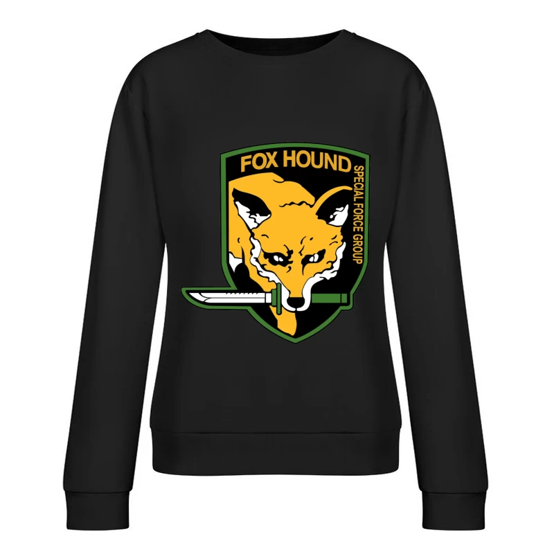 Fox Hound Special Force Group Emblem Female Pullover Sweatshirt