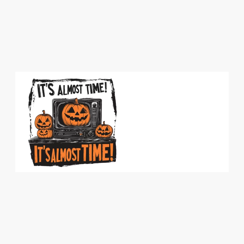 Retro Halloween Pumpkins on Vintage TV Coffee Mug
