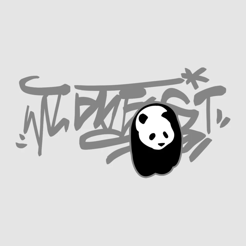 Graffiti-Panda-Design Herren Pullover Hoodie