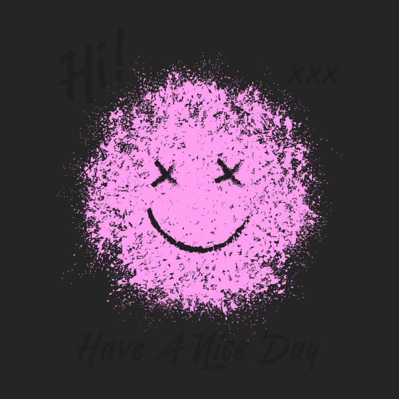 Rosa Smile mit Botschaft Herren Pullover Sweatshirt