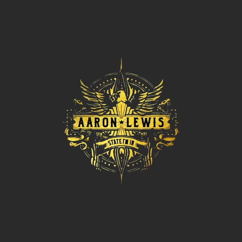 Aaron Lewis State I'm In - Golden Wings Logo Design Baseball Cap