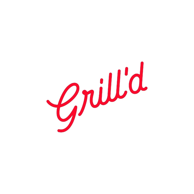 Red Script Logo of Grill'd Restaurant Chain Desk Mat