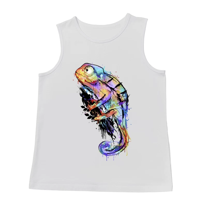 Bunter Chamäleon-Kunst Herren Tanktops