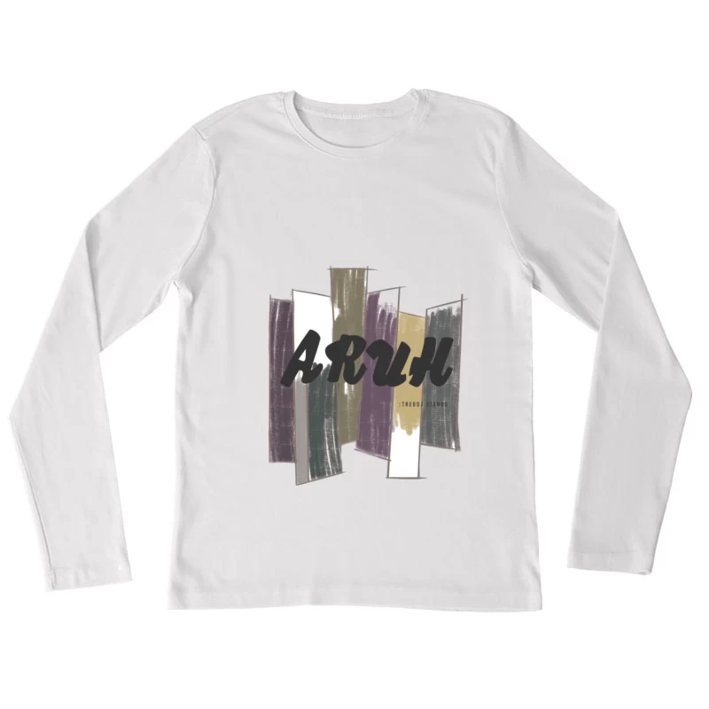 Design artistique avec couleurs abstraites Femme Manches Longues T-Shirt