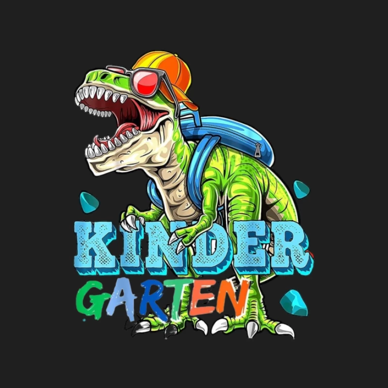 Dinosaurier mit Rucksack im Kindergarten Herren Tanktops