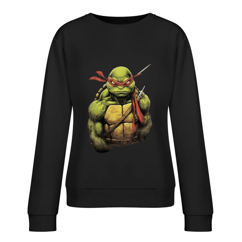 Cool Cartoon Ninja Turtle Character Female Pullover Sweatshirt