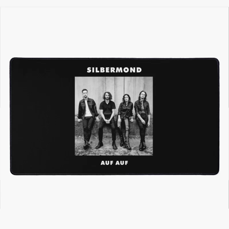 German Rock Band Silbermond - Black and White Promotional Photo Desk Mat